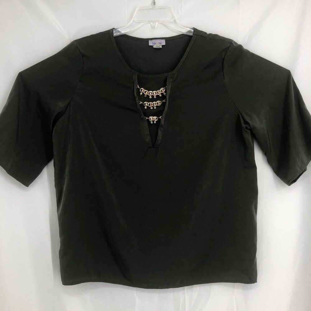 Womens Essentials 3/4 Bell Sleeve top blouse career size 2x